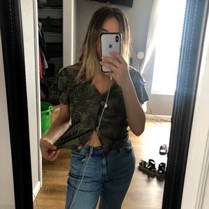 Button up crop top